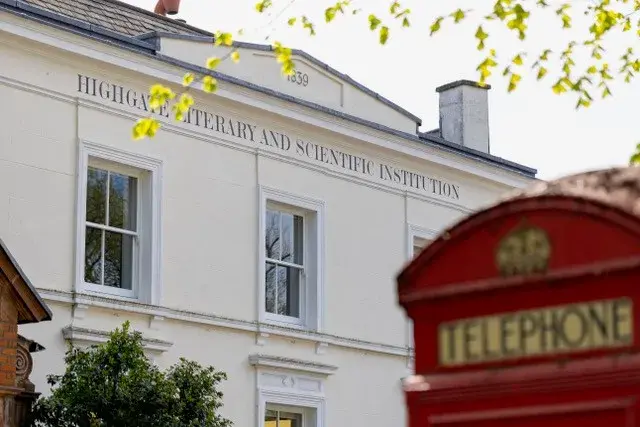 Highgate Literary & Scientific Institution, members’ room in Camden