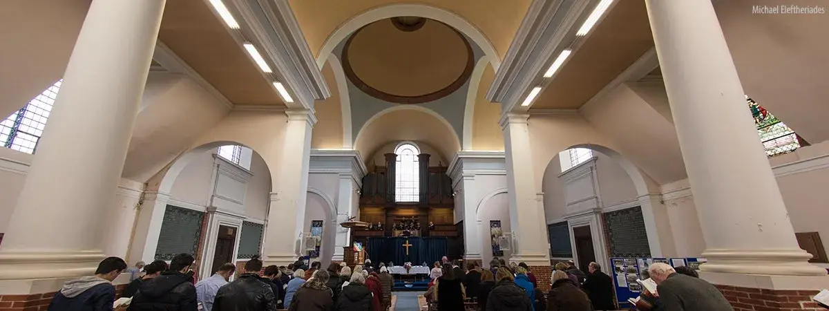 Hampstead Garden Suburb Free Church, church hall in Barnet