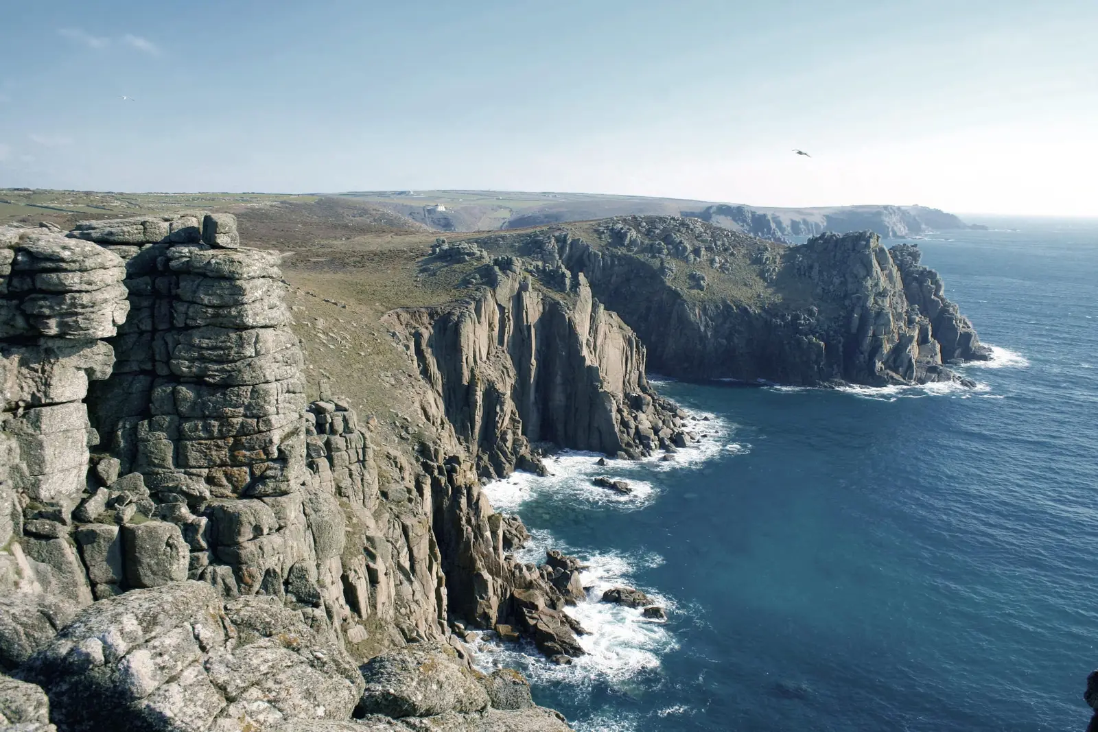 Granite cliffs and sea at Land’s End