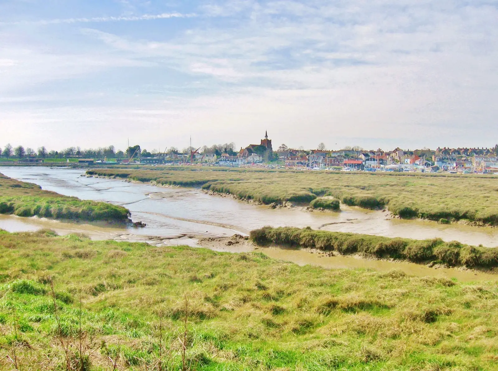 Barges moored at the Hythe in Maldon on the Blackwater estuary