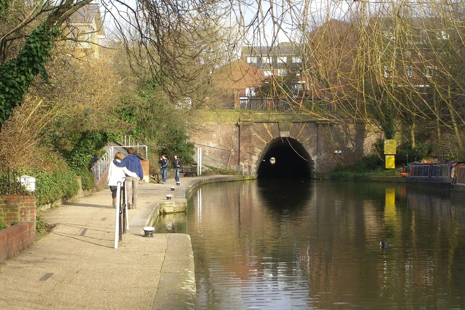 The Regent’s Canal towpath at the west entrance to the Islington Tunnel