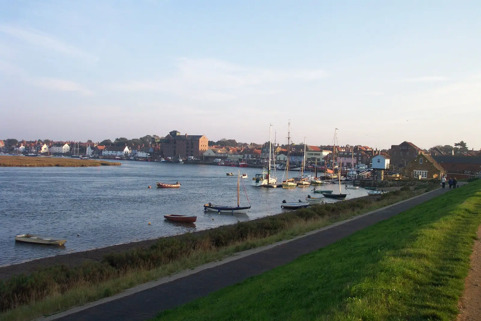 Boats on the creek and quay at Wells-next-the-Sea