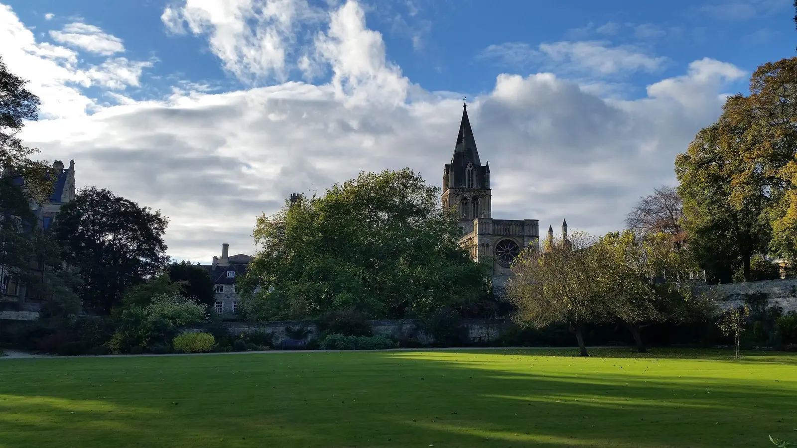Christ Church Cathedral in Oxford seen across the meadow