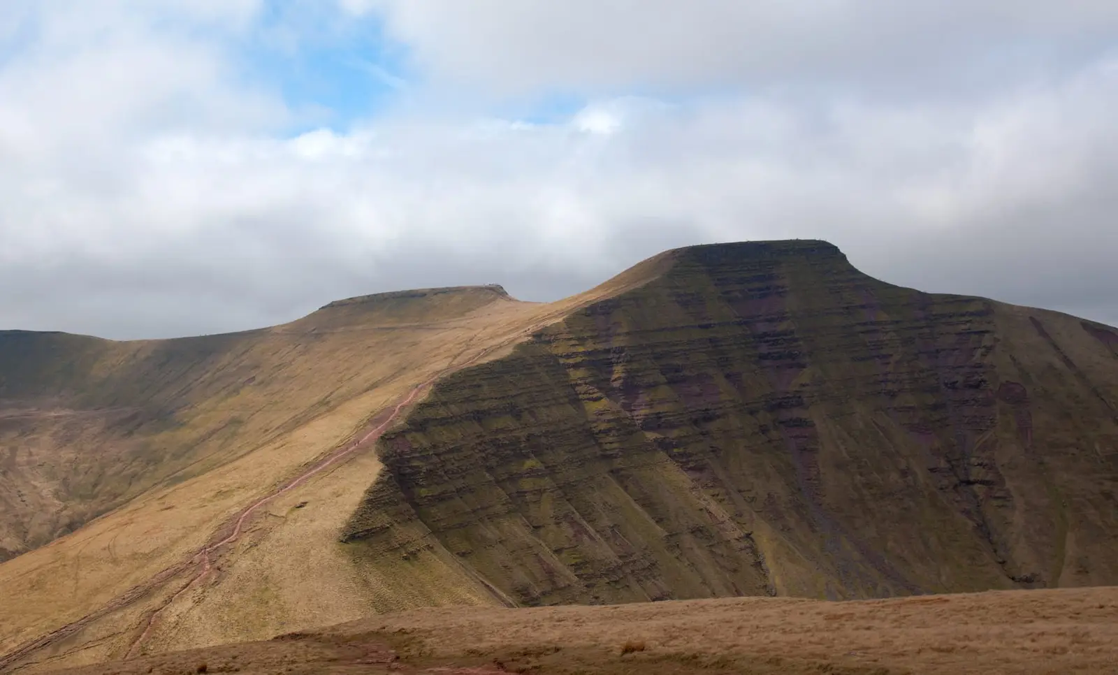 The ridge of Pen y Fan in the Brecon Beacons