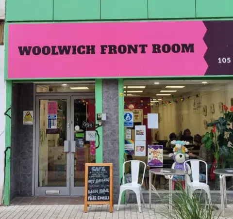 Woolwich Front Room, café with a room to hire in Greenwich